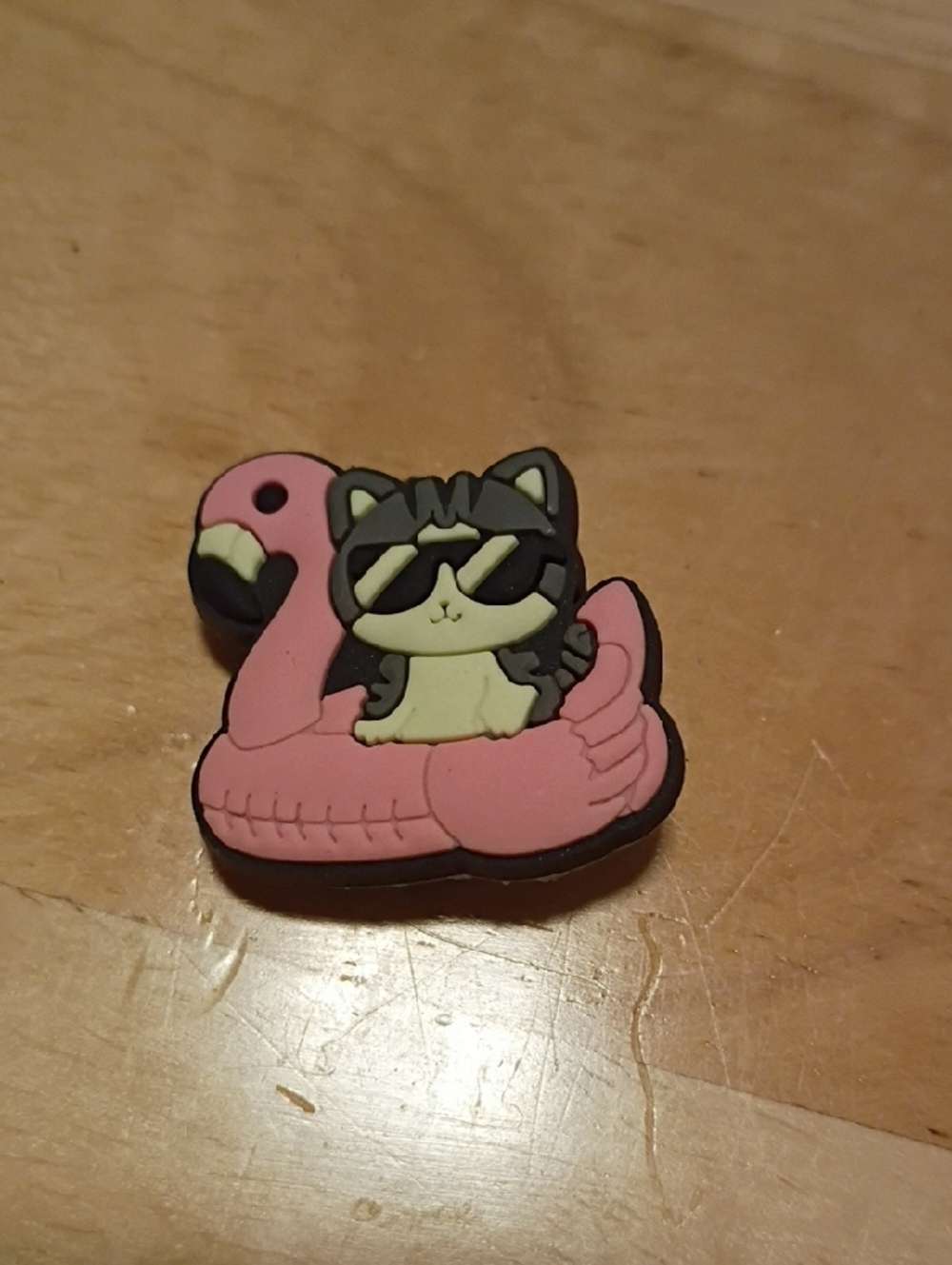 10 for $10 Jibbitz Croc Charms - Grey Cat On Flamingo Floaty 3 - New Shoe Charms